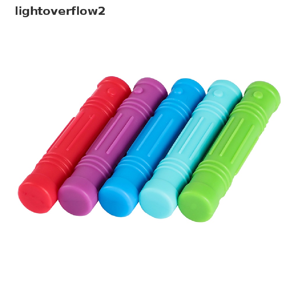 (lightoverflow2) 1pc Mainan Gigit Pensil Silikon Warna Warni (ID)