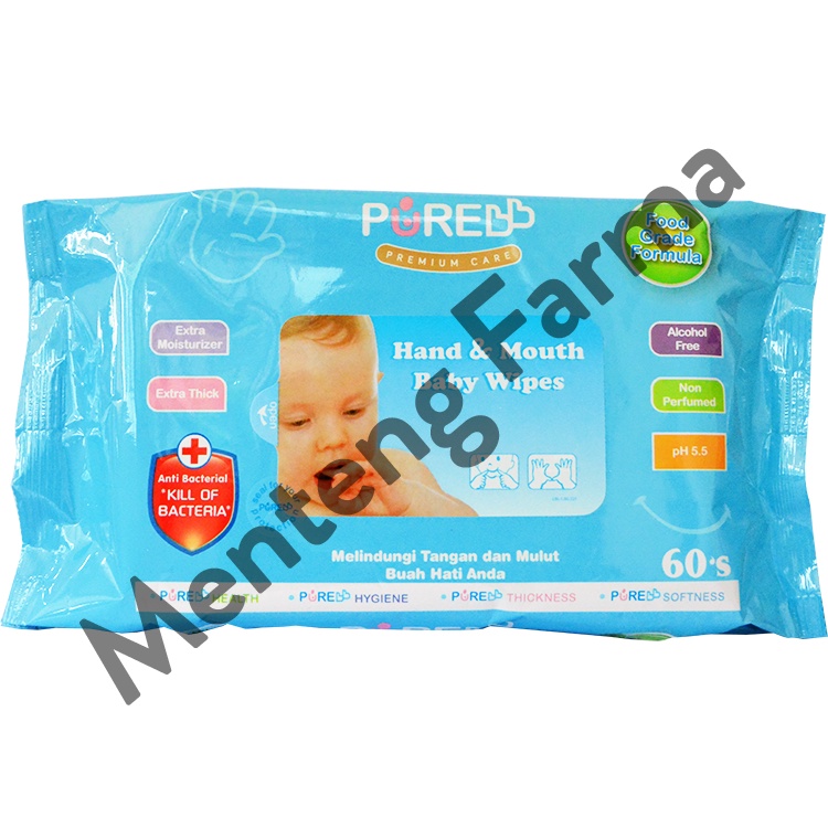 Pure Baby Combo Hand and Mouth Baby Wipes Aloe Vera - Tisu Basah Bayi