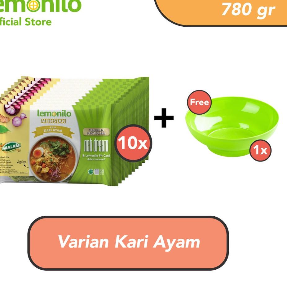 

Suplier1--10 Pcs Lemonilo x NCT DREAM Mie Instan Kuah Kari Ayam FREE Mangkok