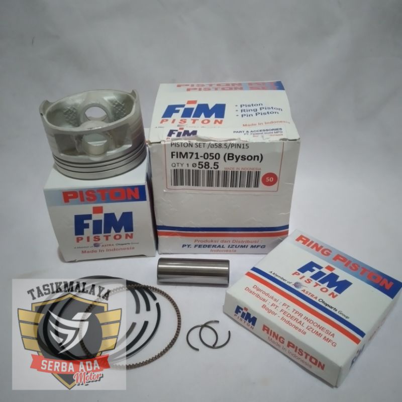 PISTON KIT SEHER KIT FIM 71 BYSON PEN 15 DIAMETER 58, 58.5, 59, 59.5, 60