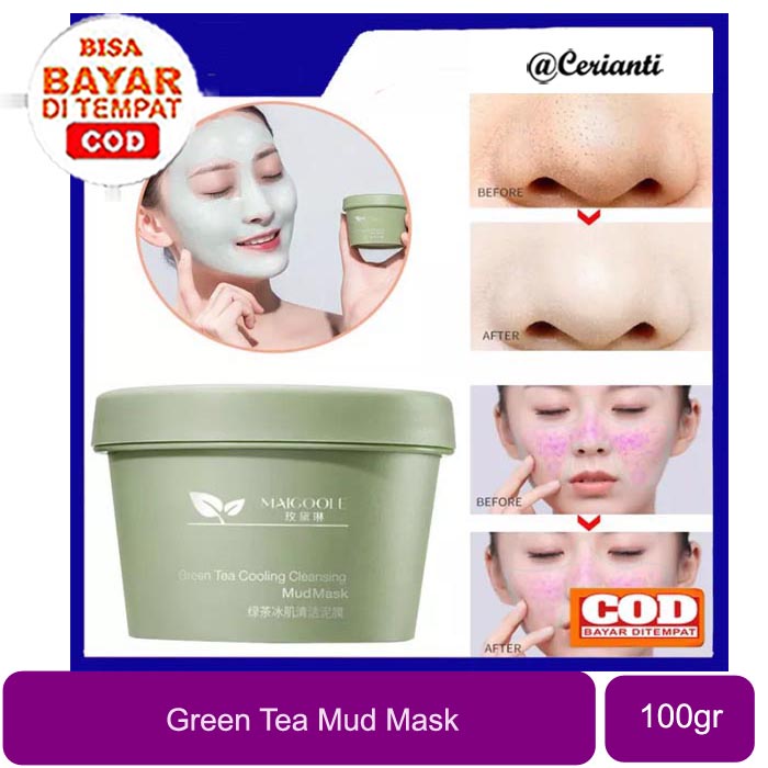 Maigoogle Masker Wajah Green Tea Clay Mask Maigoole Pore Clean Clay Mask 100GR