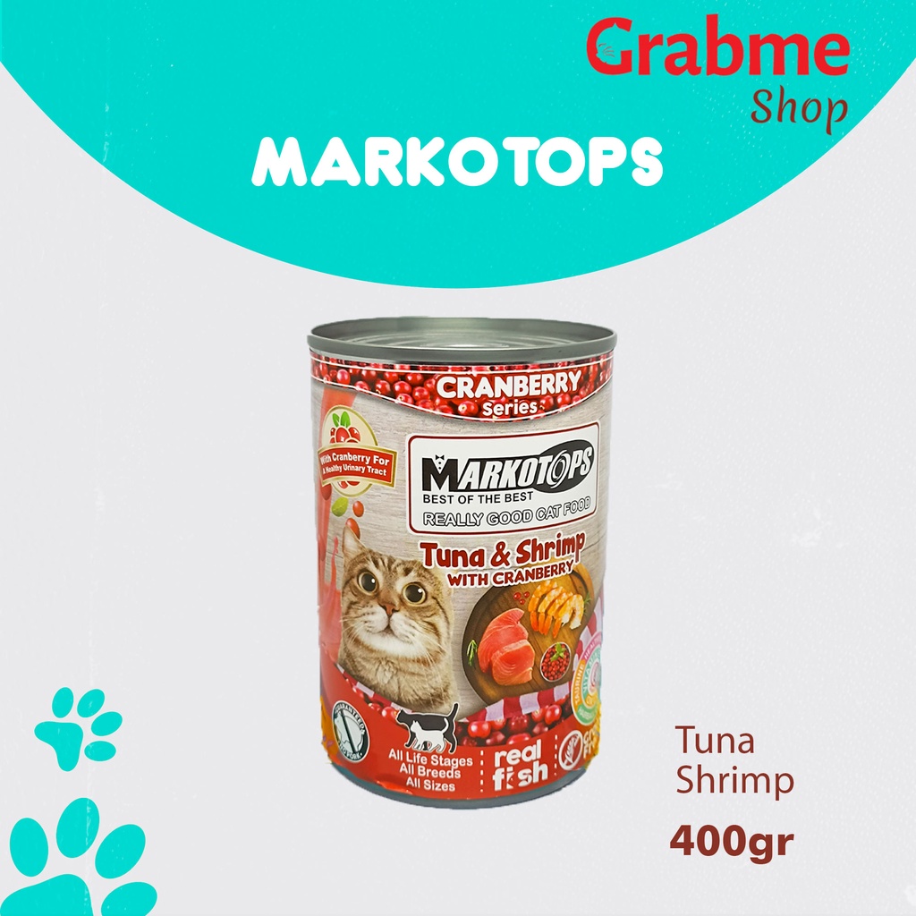 Markotops Kaleng Goat Milk  Cranberry Series Makanan Kucing Kaleng 400gr