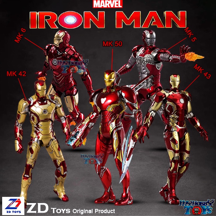 Action Figure Marvel Iron Man Hulkbuster Original Mainan Anak Laki Laki Robot Avengers Pajangan