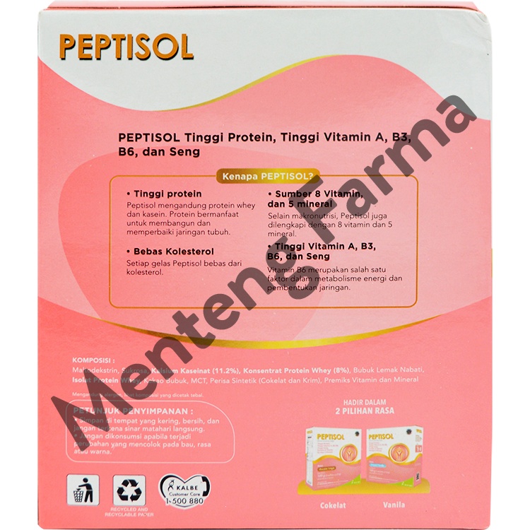 Peptisol Chocolate 189 Gram - Susu Tinggi Protein Pemulihan Pasca Sakit