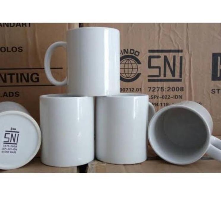 Tertarik--mug coating polos / mug polos / mug sablon / putih susu / SNI IMPORT / MUG COATING 11oz