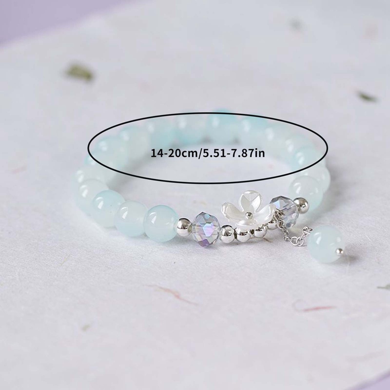 Gelang Manik-Manik Kristal Bunga Warna-Warni Handmade Gaya Korea Bohemian Untuk Wanita