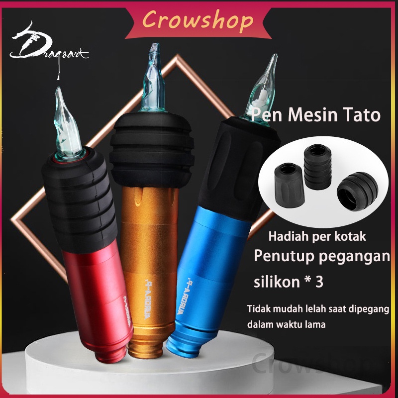 Aurora P2 Pen Mesin Tato Dengan 3pcs Grip Silikon RCA Interface Untuk Semi Permanen Microblading Ready Stock