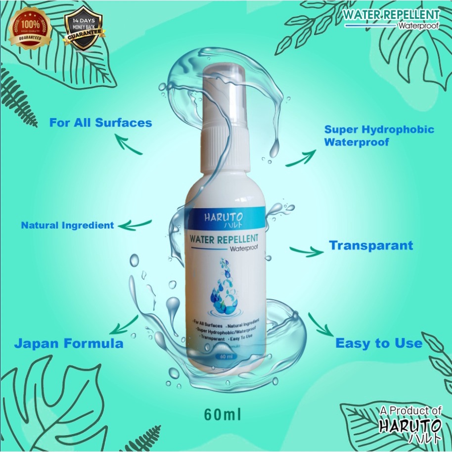 Paket pembersih sepatu Haruto shoe cleaner spray 250ml+water repellent 60ml+sikat sepatu+kain microfiber