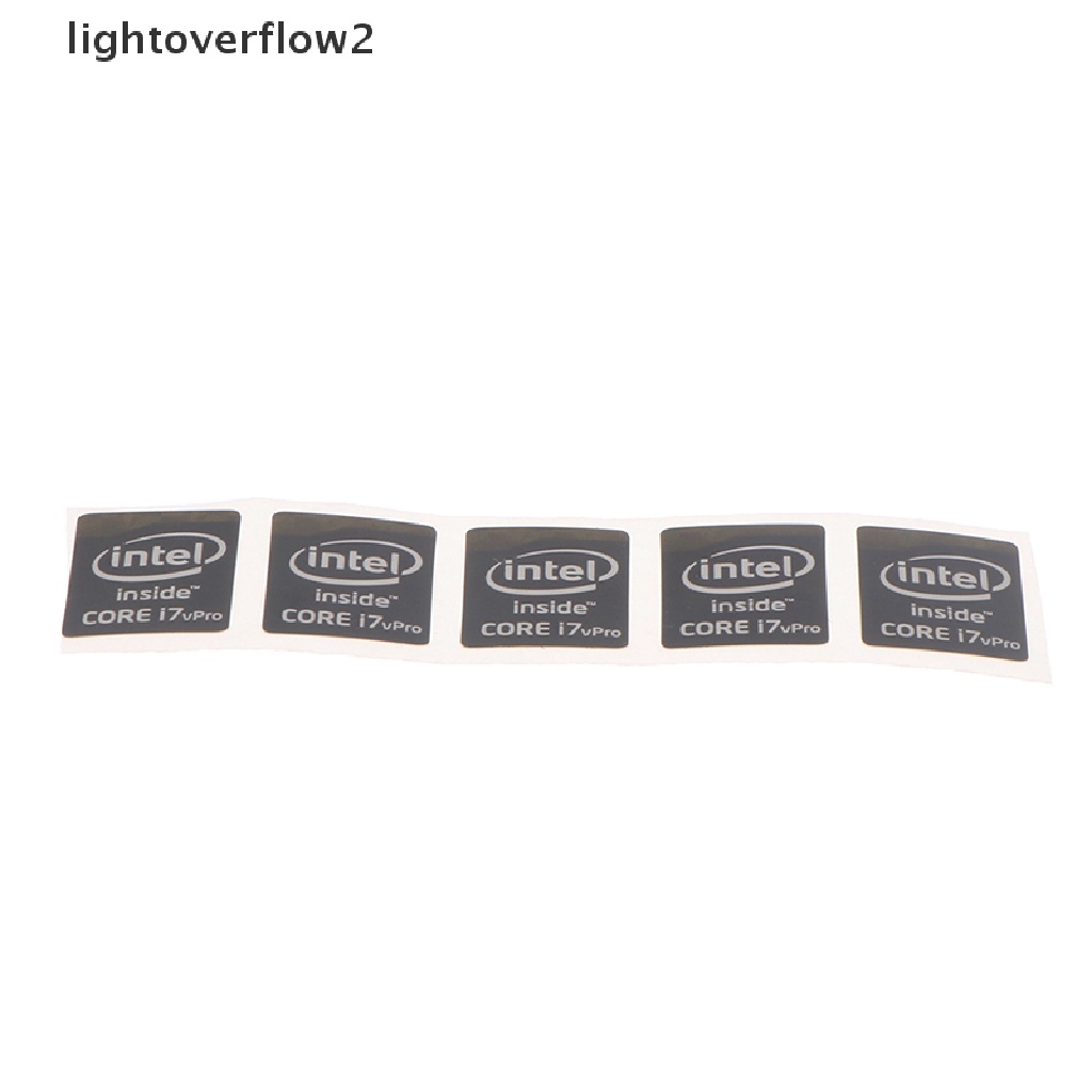 (lightoverflow2) 5pcs Stiker Label DIY Kualitas Tinggi Untuk Core i7 Core Laptop / Desktop / CPU