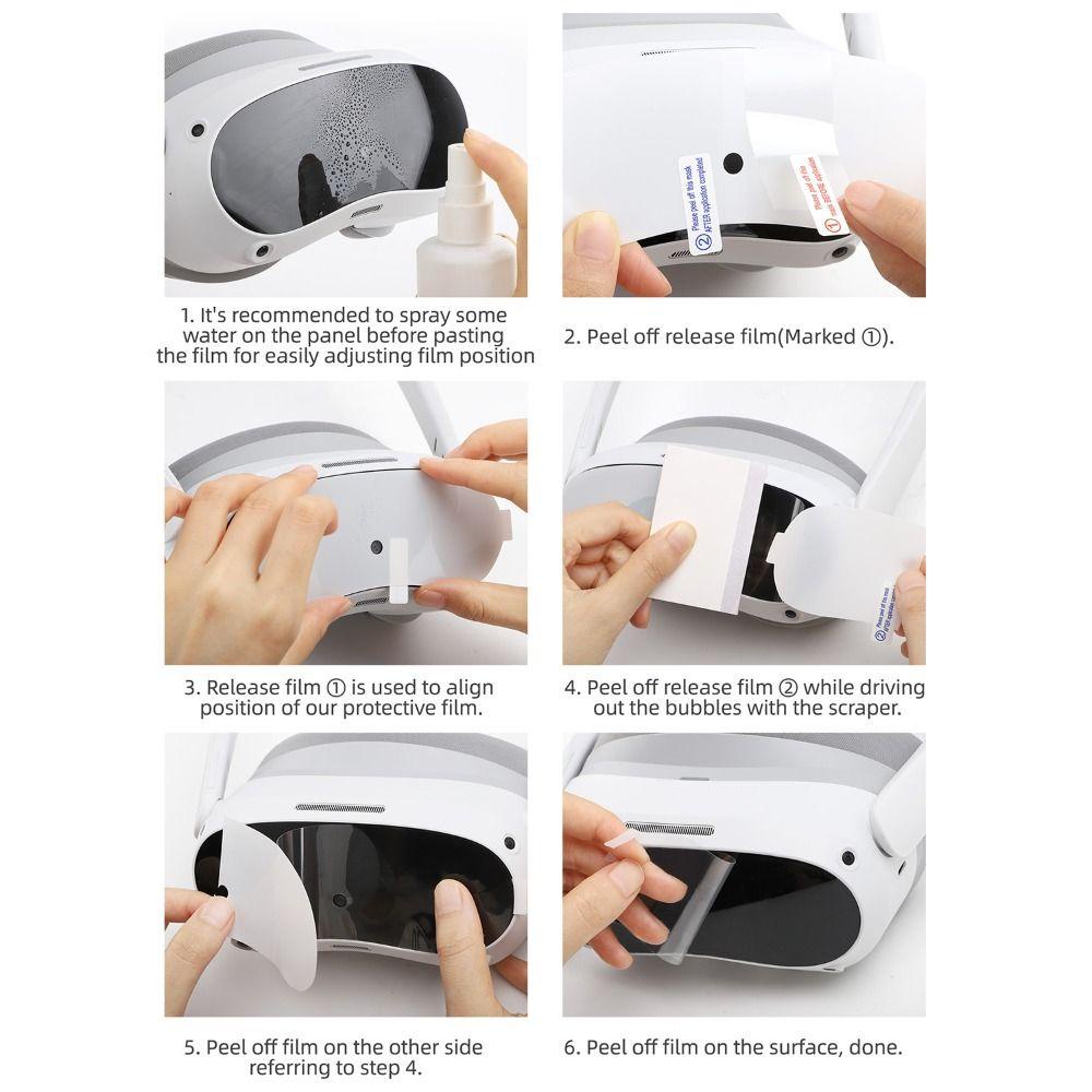 Preva 6Pcs/2set Film Pelindung Aksesoris Kacamata VR HD VR Kacamata Head Film