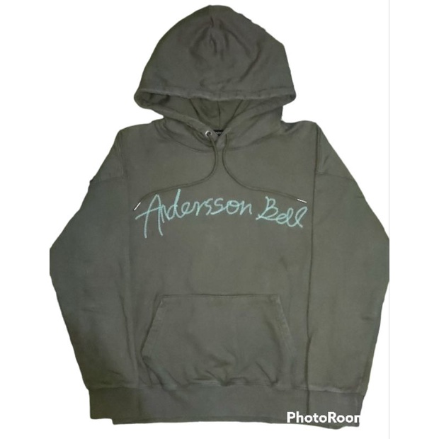 Hoodie Anderson Bell Hijau Army Full Bordir Full Embossed