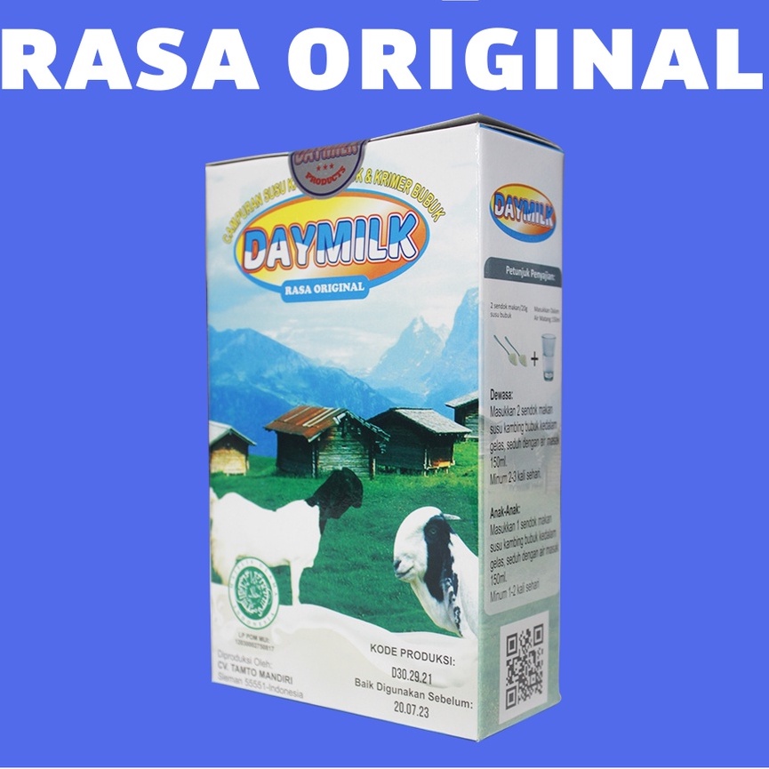 

DAYMILK SUSU KAMBING ETAWA RASA ORIGINAL, COKLAT, JAHE, VANILA