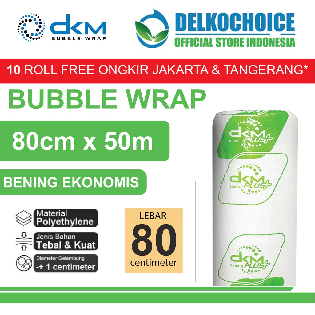 

Plastik Bubble Wrap Bening Ekonomis 80CM x 50M TEBAL DKM+ Bubblewrap