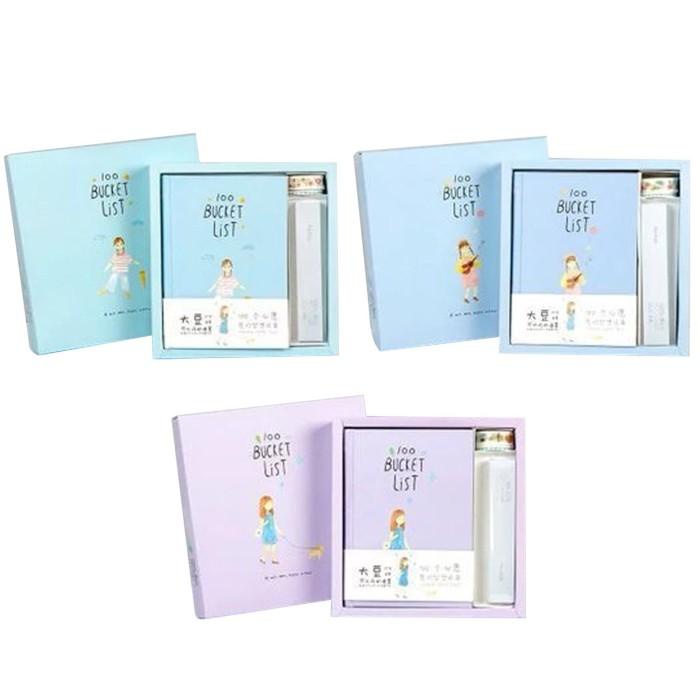 

A5 Kawaii 100 Bucket List Diary Notebook Hand Books Planner Stationery