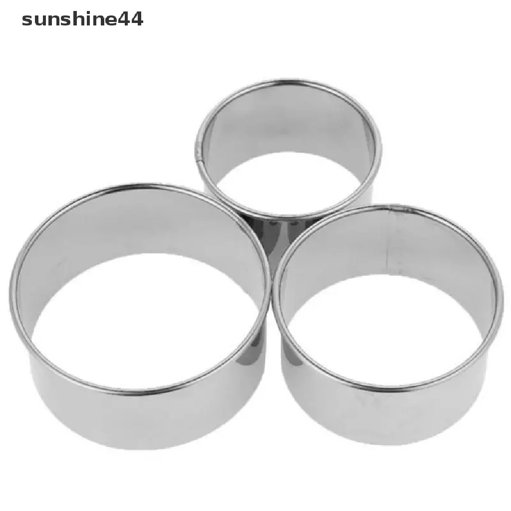 Sunshine Cetakan Kue / Pangsit Bentuk Bulat Bahan Stainless Steel 3 Ukuran