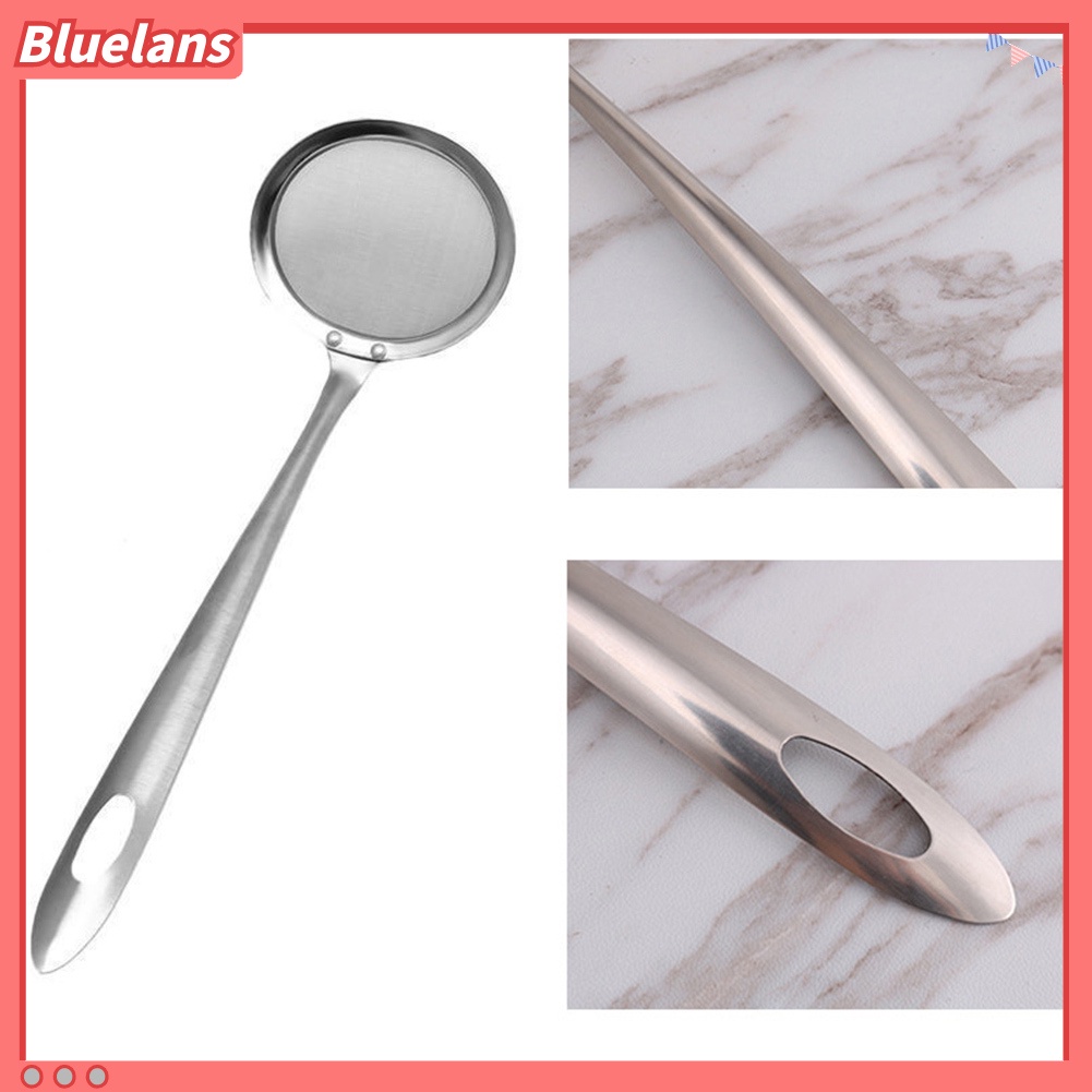 [Bayar Di Tempat]Sendok Saringan Bahan Mesh Stainless Steel Warna Biru