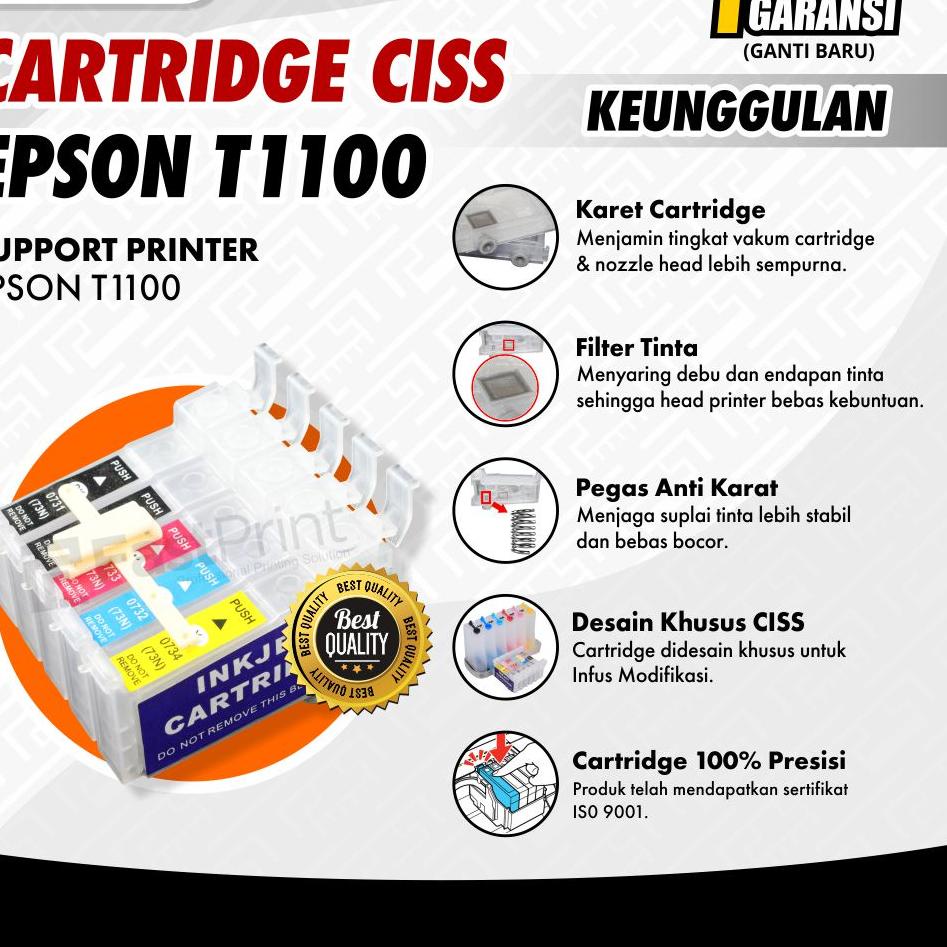 Bisa COD Fast Print Cartridge CISS Epson T1100 Tanpa Chip gas 