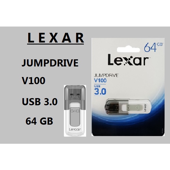 Lexar Flashdisk 64GB JumpDrive V100 USB 3.0