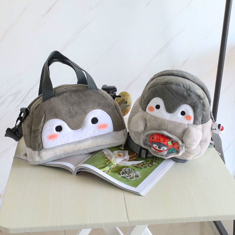 ✐☇Sera import plush penguin ransel kecil lucu kasual tas kecil kartun boneka mini ransel siswa gadis jk tas sekolah