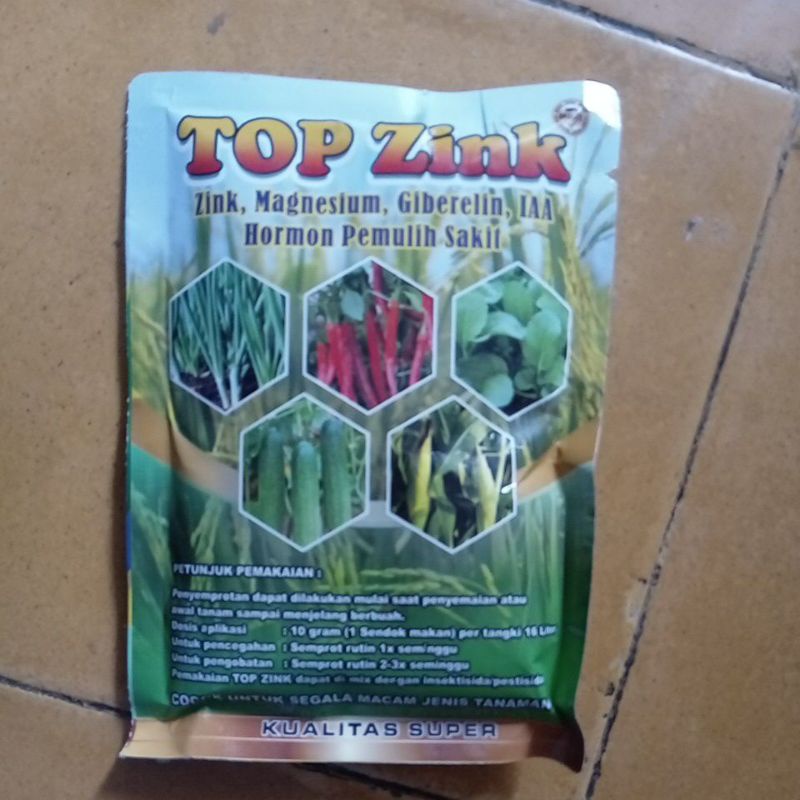 Top Zink | Pupuk Tanaman | Pupuk Cabai | Pupuk Padi | Pupuk Timun | Pupuk Jagung