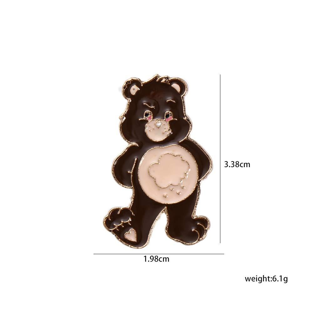 Mxbeauty Beruang Bros Hadiah Untuk Wanitapria Kartun Perhiasan Aksesoris Angry Brown Bear Travel Commemorative Lapel Pin Enamel Pin