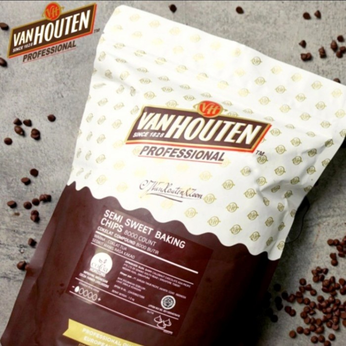 

VAN HOUTEN Semi Sweet Dark COMPOUND Choco Chocolate Chips 200 gr REPAC