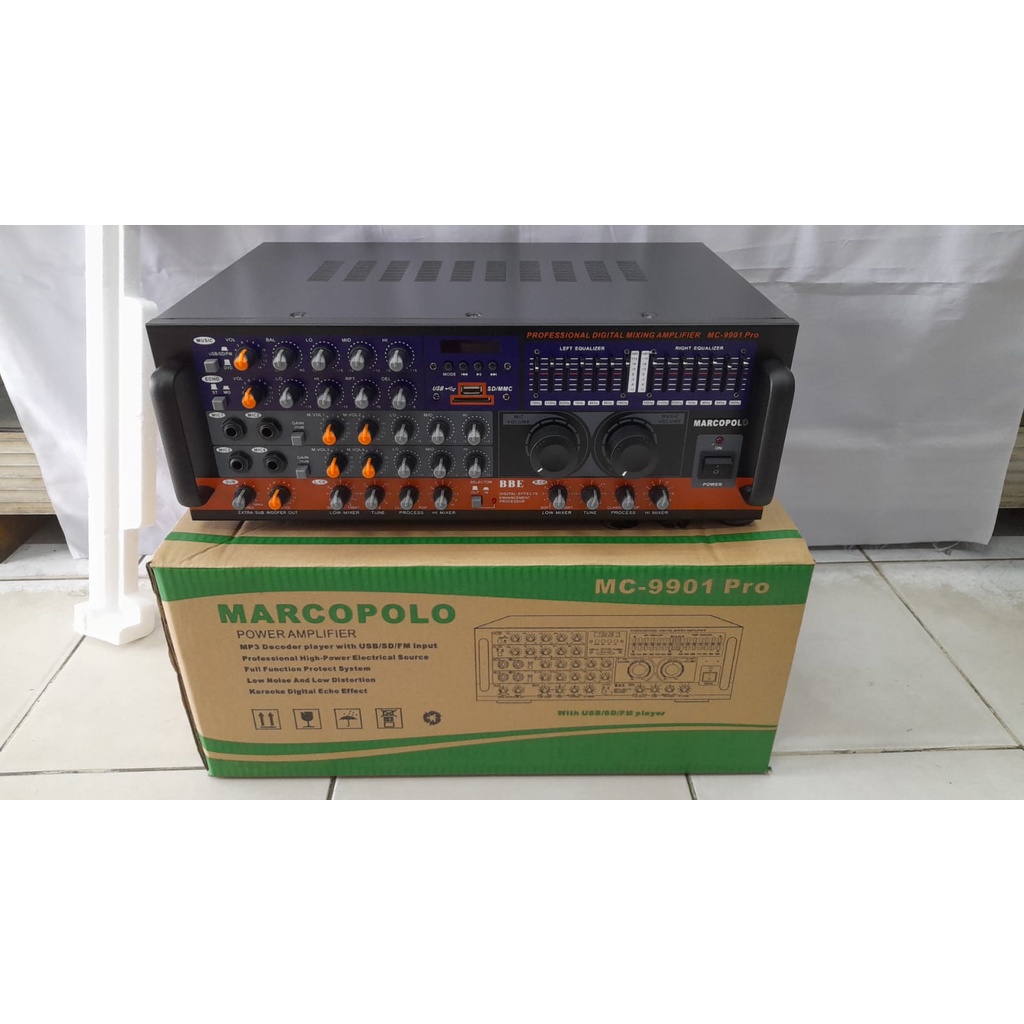 Power Mixer Amplifier Bluetooth, Marcopolo MC-9901 Karaoke, Nobar