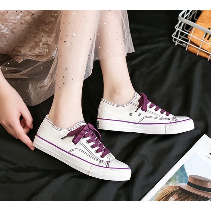 GROSIRTAS &quot;LS&quot; LV0170 Sepatu Sneakers Wanita import Bahan Kanvas TNJ