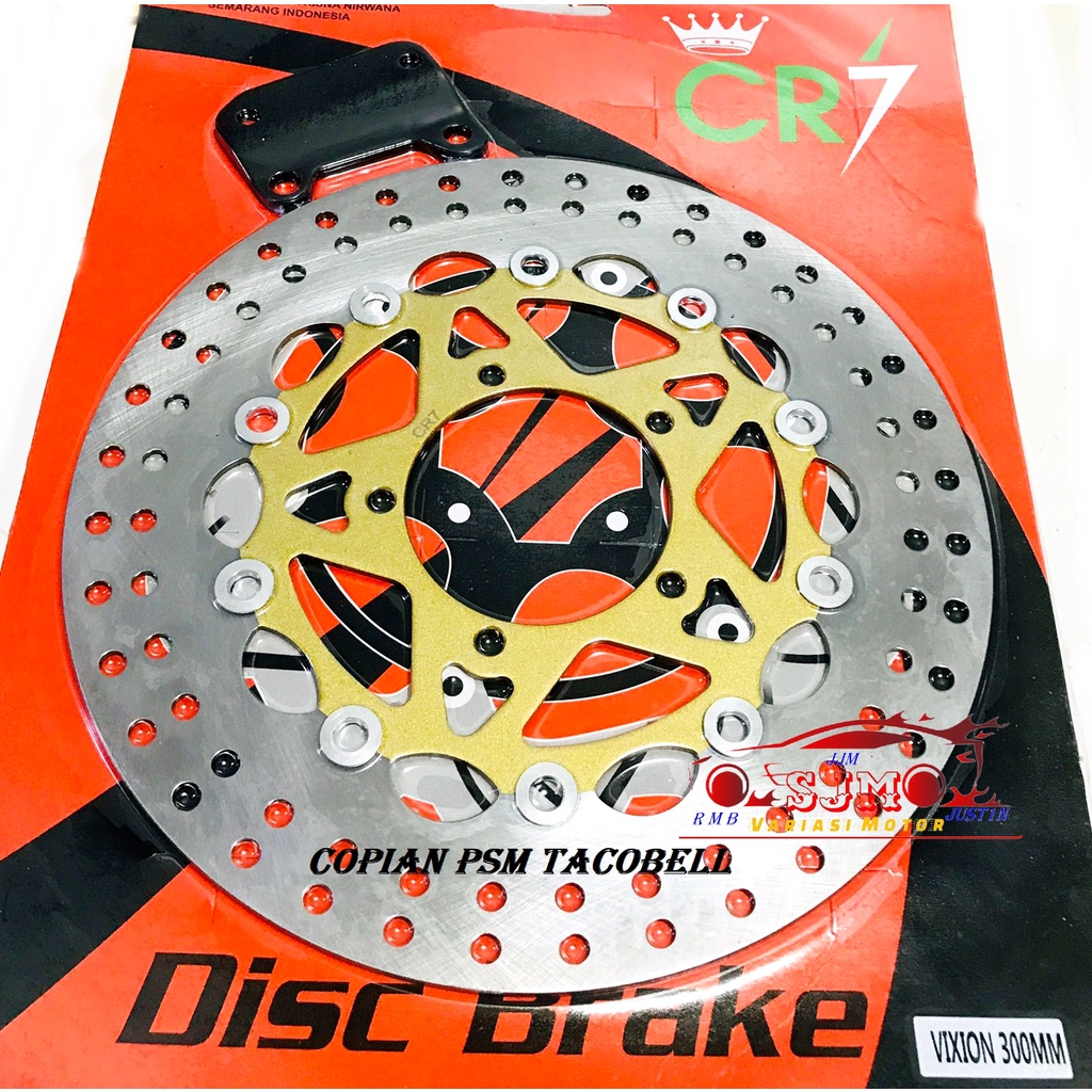 DISC BRAKE DEPAN VIXION BYSON SCORPIO MODEL DAYTONA PSM CAKRAM DEPAN 300MM SCORPIO BYSON-VIXION NEW-VIXION OLD-VIXION LAMA-VIXION NEW NVL-VIXION NEW NVA DISK CAKRAM DEPAN 300MM CAKRAM LEBAR 300MM CAKRAM LEBAR DEPAN PLUS BREKET YAMAHA ALL VIXION 150CC