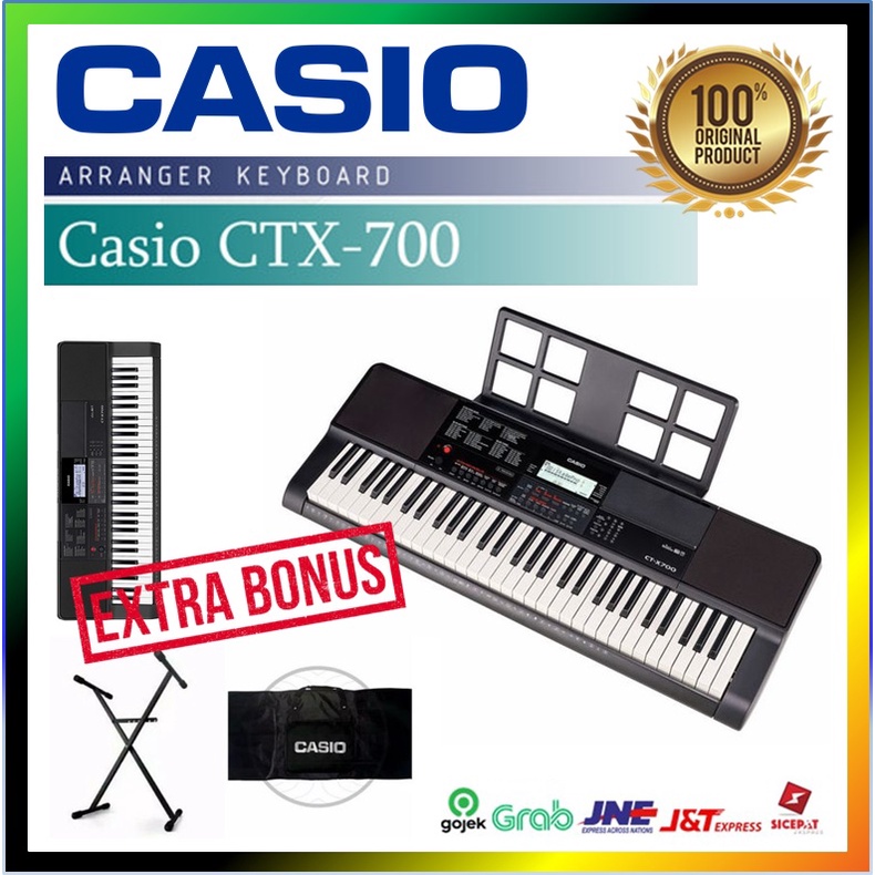 Keyboard piano Casio CTX 700 original extra bonus Stand+tas
