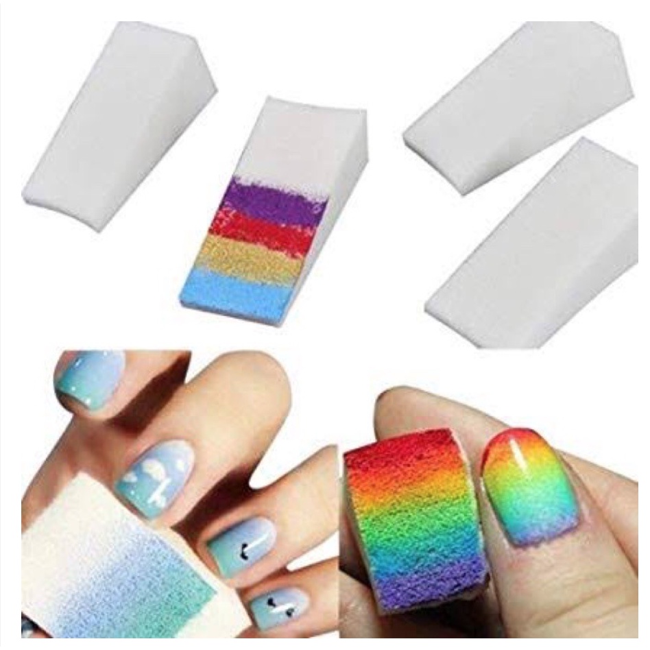 SPONS / SPONS OMBRE NAIL ART / sponge gradasi spons segitiga nailart kuku