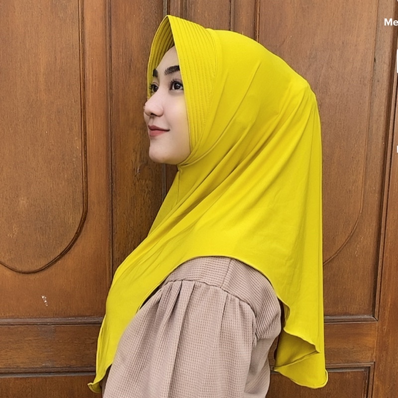 HIJAB JILBAB INSTAN BERGO HAMIDAH PED ANTEM BAHAN JERSEY