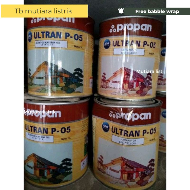 Propan Ultran Yunior P-05 P05 Plitur Pelitur Politur Pernis Vernish Cat Kayu Clear Gloss 1liter 1kg