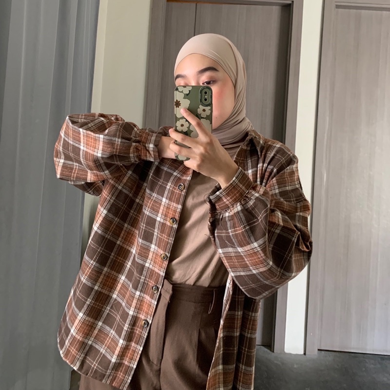 KEMEJA FLANEL /KEMEJA FLANEL WANITA / KEMEJA OVERSIZE /KEMEJA FLANEL PREMIUM TEBAL