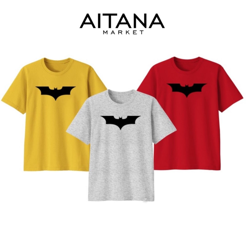 Kaos Logo Batman Untuk Bayi Anak Remaja Dewasa BigSize Size Katun Combed 30s