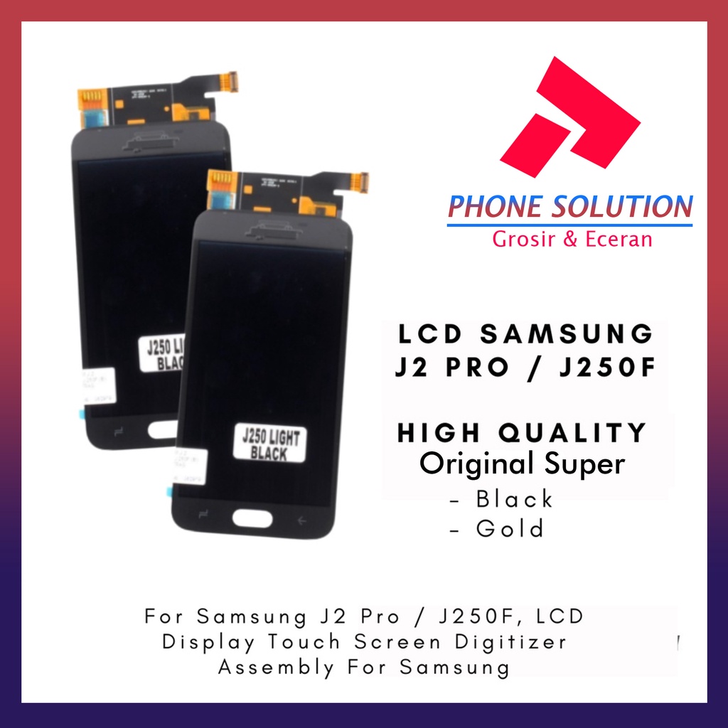 LCD Samsung J2 Pro J250F Fullset Touchscreen Original 100% // Supplier LCD Samsung - Garansi 1 Bulan