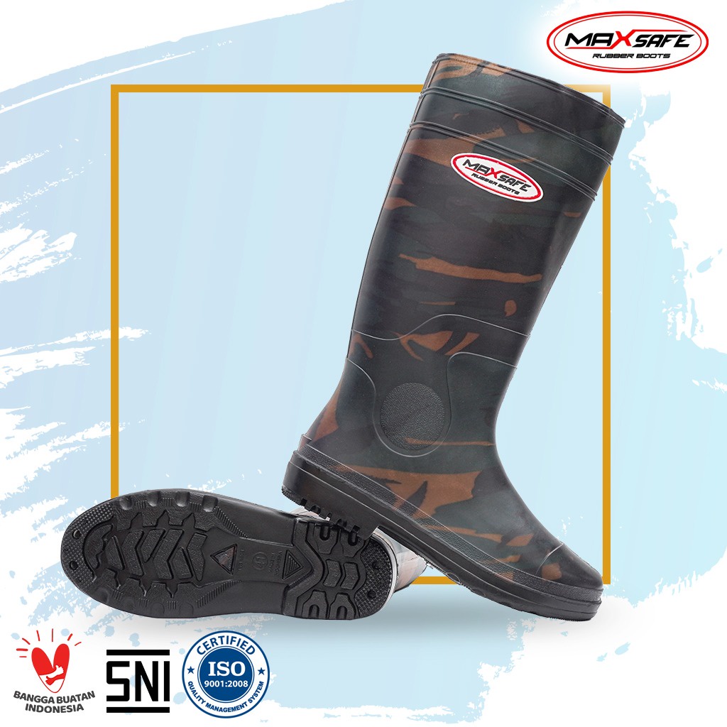 Toyobo Boots &amp; MaxSafe Boots Panjang Doreng Army