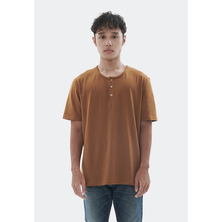 MANZONE Kaos Lengan Pendek TIME - MUSTARD