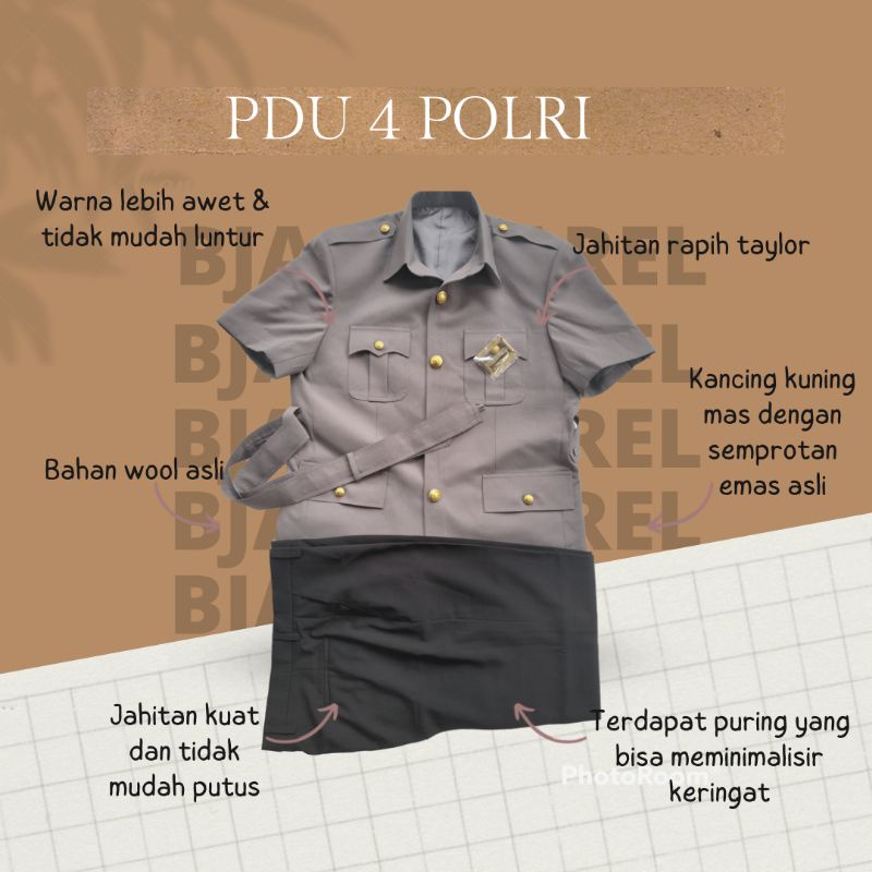 Pakaian Dinas Upacara Polisi/PDU 4 POLRI 1 stel