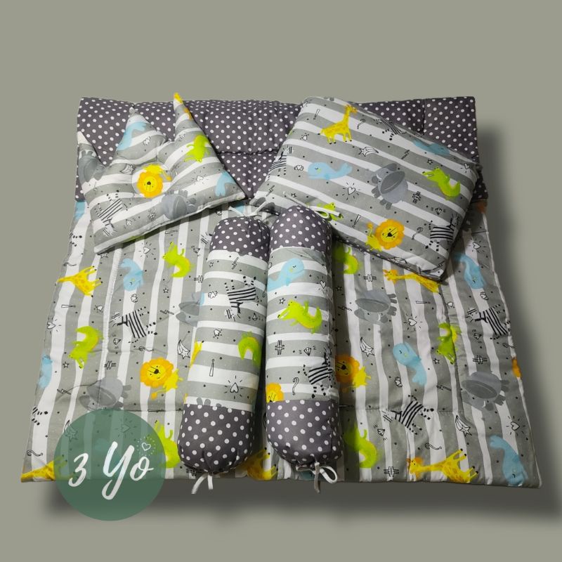 1 Set Tempat Tidur Bayi Lengkap Dengan Bantal Dan Guling - Bed Cover Bayi Lengkap Bantal Dan Guling