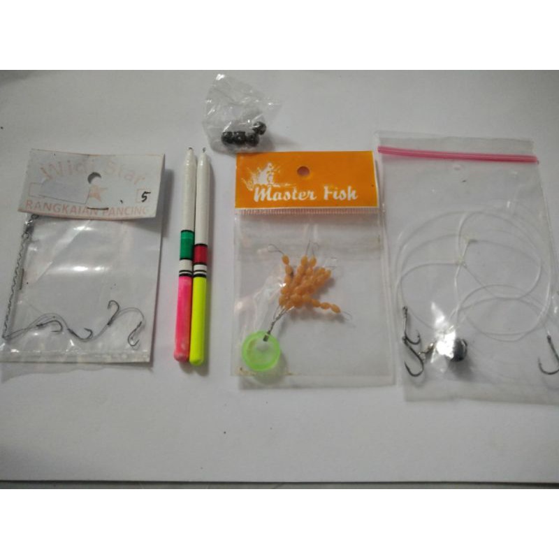rangkaian set pancing ikan nila