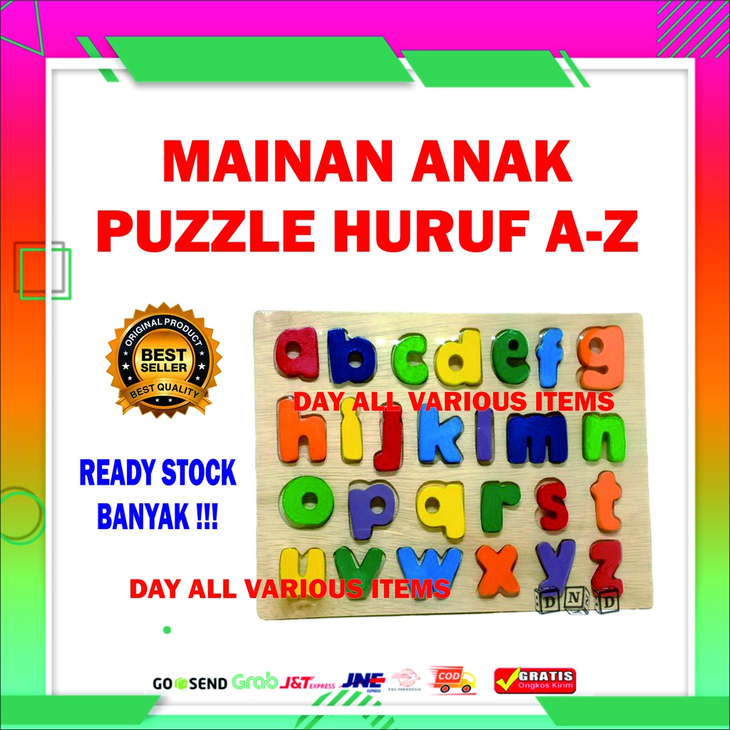 MAINAN ANAK-ANAK PUZZLE HURUF A-Z PREMIUM