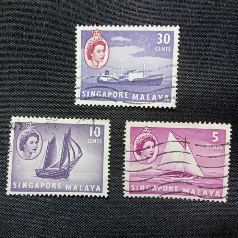 

ST03 - Singapore Malaya Stamp Ratu Elizabeth Aneka Prangko