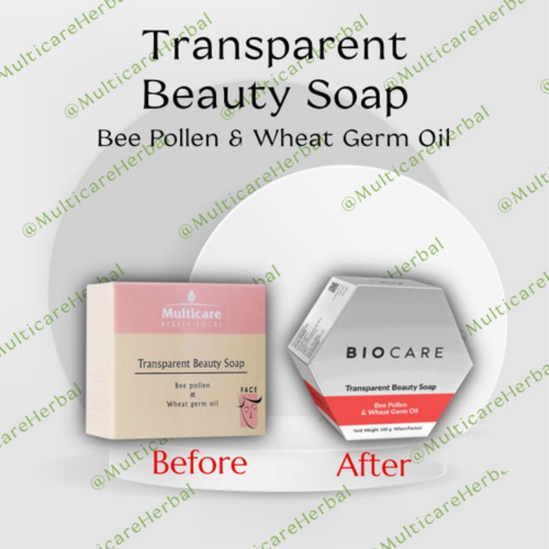 Transparent Beauty Soap Bee Pollen &amp; Wheat Germ Oil 125 gram- Sabun Bee Pollen