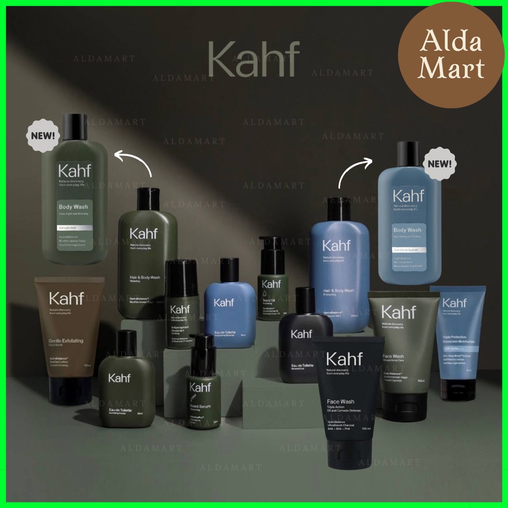 KAHF Facial Wash 100ml | Sunscreen | Deodorant | Eau De Toilette | Revered Oud Skin Energizing and Brightening | Oil and Acne Care | Gentle Exfo Scrub