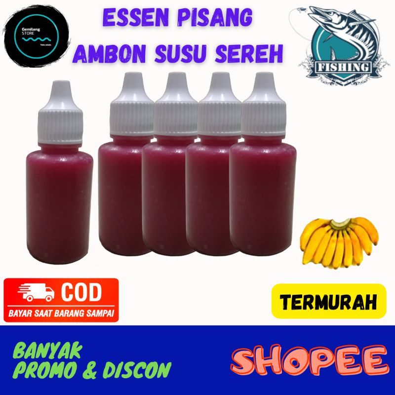 (Terlaris) Esen pisang ambon susu sereh / esen ikan mas nila lele / esen oplosan