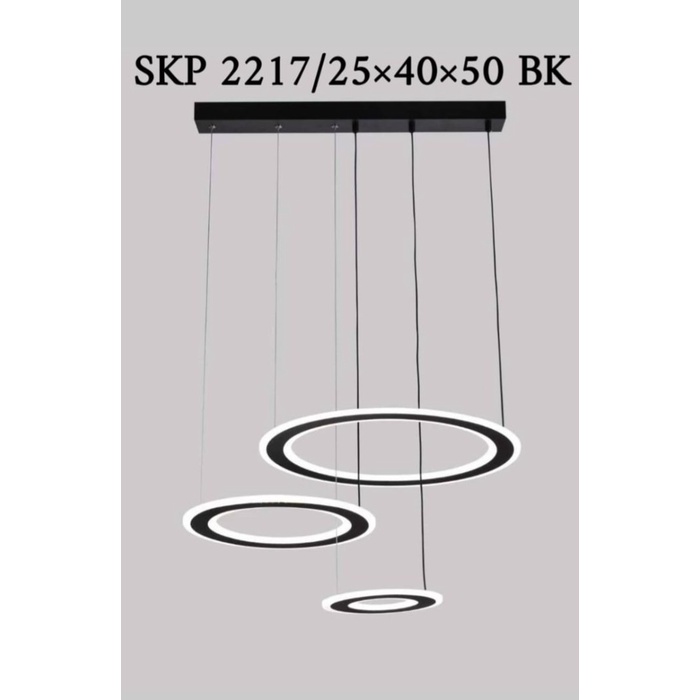 Lampu gantung ruang tamu minimalis hias SKP 2217/25x40x50 BK