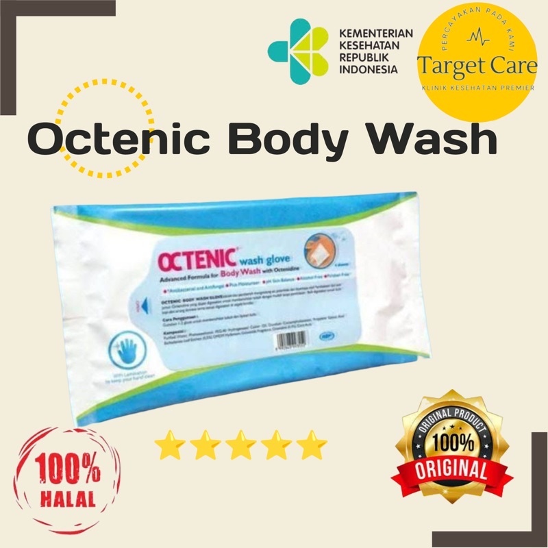 OCTENIC WASH GLOVE  / OCTENIC BODY WASH GLOVE / WASHLAP DISPOSIBLE / TISU PEMBERSIH
