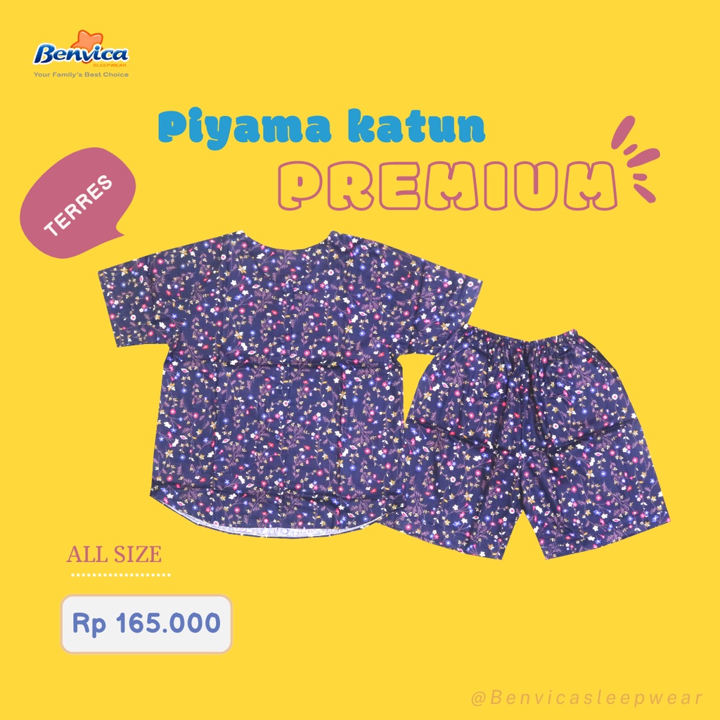 BAJU TIDUR CELANA PENDEK KATUN TERES AL - A