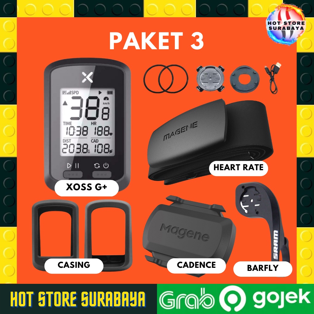 speedometer cyclometer sepeda xoss G + plus Original G plus